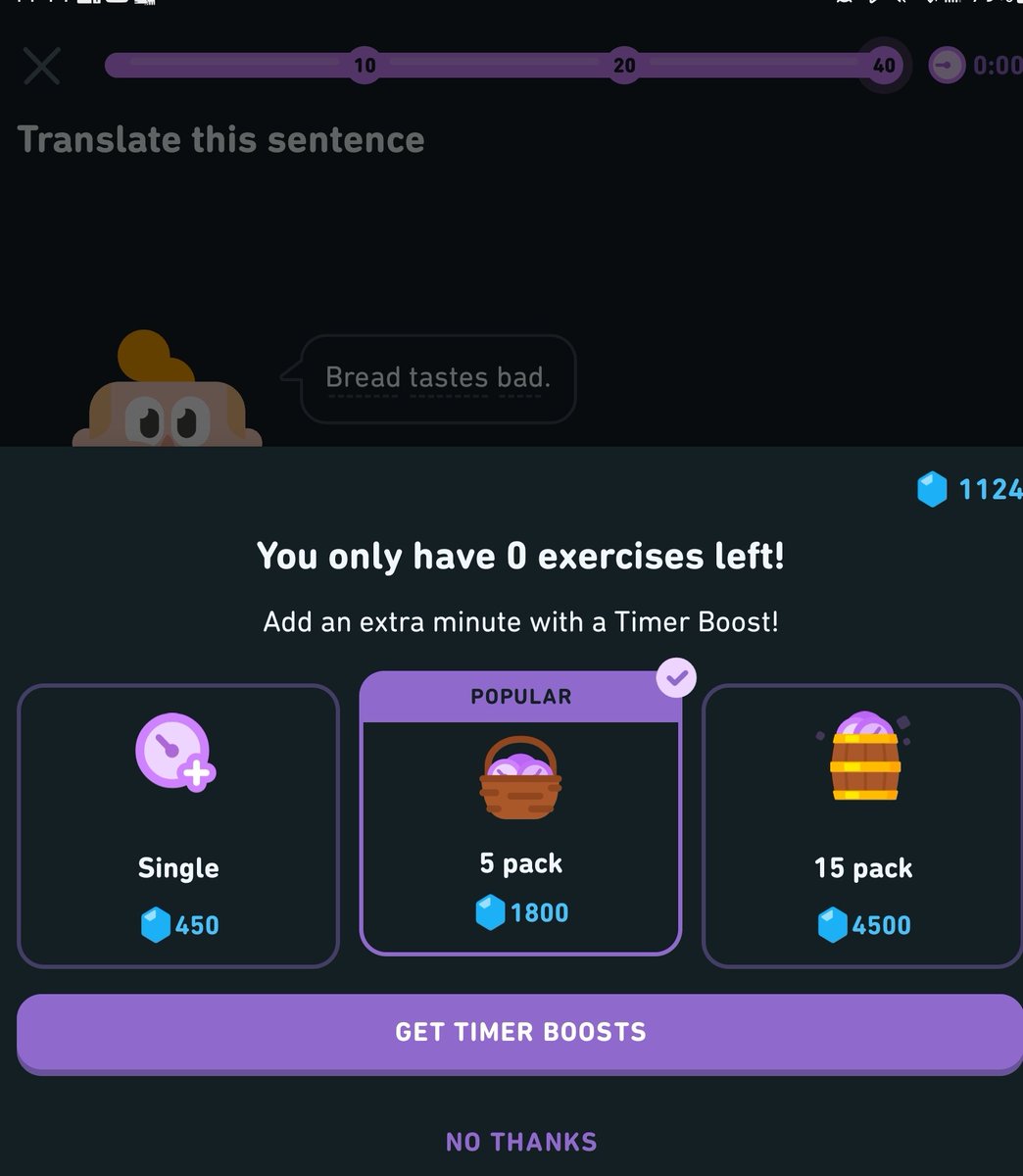 Burst__Flair's tweet photo. 30 days in practicing korean. Been messing around with duolingo to help practice. #duolingo 
When you have 0 questions left on the test but fail due to a time out. https://t.co/ImLZ6APLLI