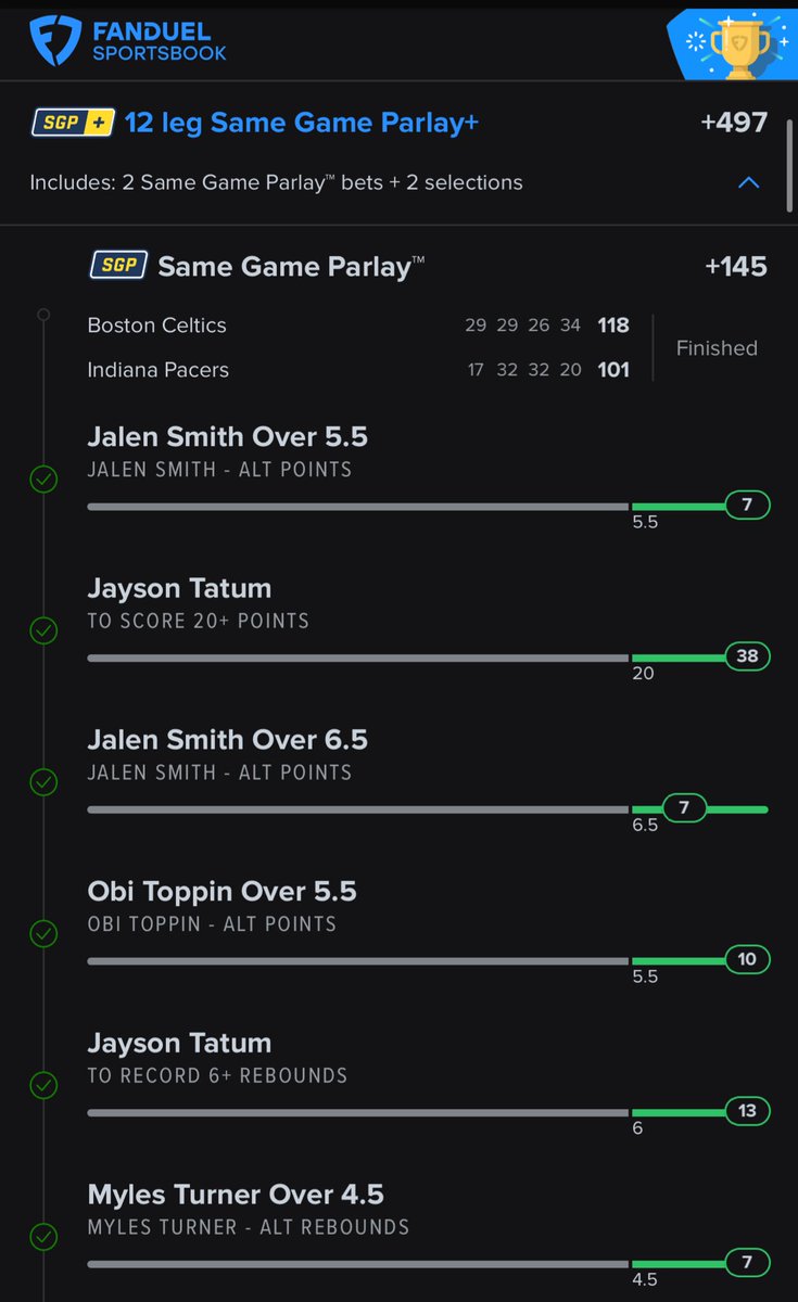 NaesSports's tweet photo. CASHED! 🤑 🏆

Cashed X Posted NBA parlay back to
back days! 🏀 

✅ +798  
✅ +497

#GamblingX #GamblingTwitter #SportsBettor #SportsBetting #DraftKings       #FanDuel #PrizePicks #nfl #espnbet #nba #basletball https://t.co/afaWienvZg
