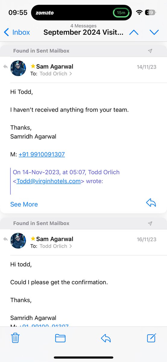 sam13agarwal's tweet photo. Worst experience at @virginhotels in New York. I had bed bug bites during my stay. Their VP of Operations Todd Orlich promised a free stay but then went silent and did not come back, despite numerous reminders. @richardbranson is this the @VirginAtlantic brand. https://t.co/DlTZ8gji4Y