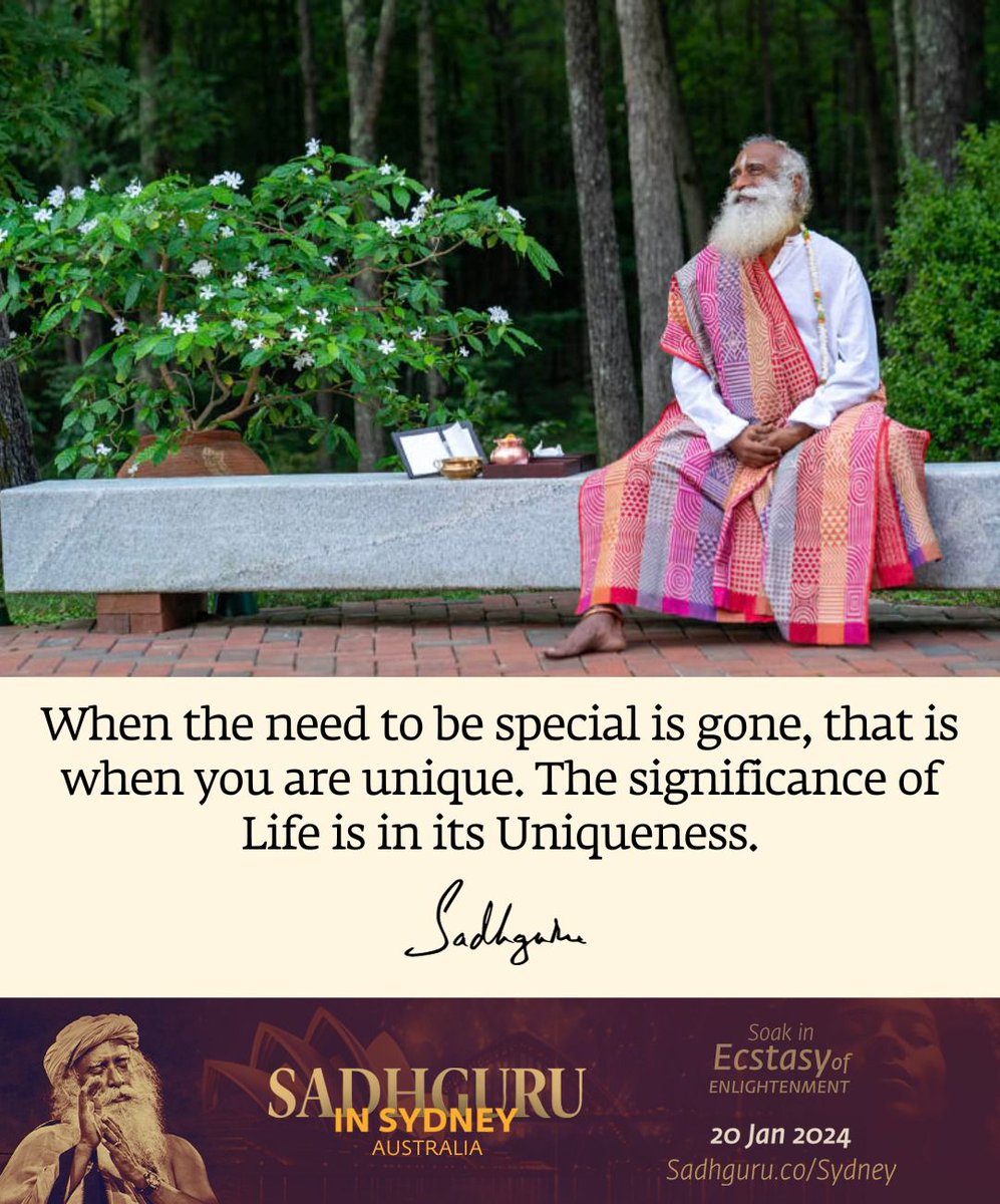 VAvatapalli's tweet photo. Australia awaits a wave of ecstasy, as we prepare for Sadhguru's arrival and to be in his presence for the Soak in Ecstasy of Enlightenment program in Sydney!

Don’t miss out, festive offer and group discount ends on 9th Jan

https://t.co/Tk1Ld1hdE4 #SadhguruInAustralia https://t.co/hYL9ccUDZn