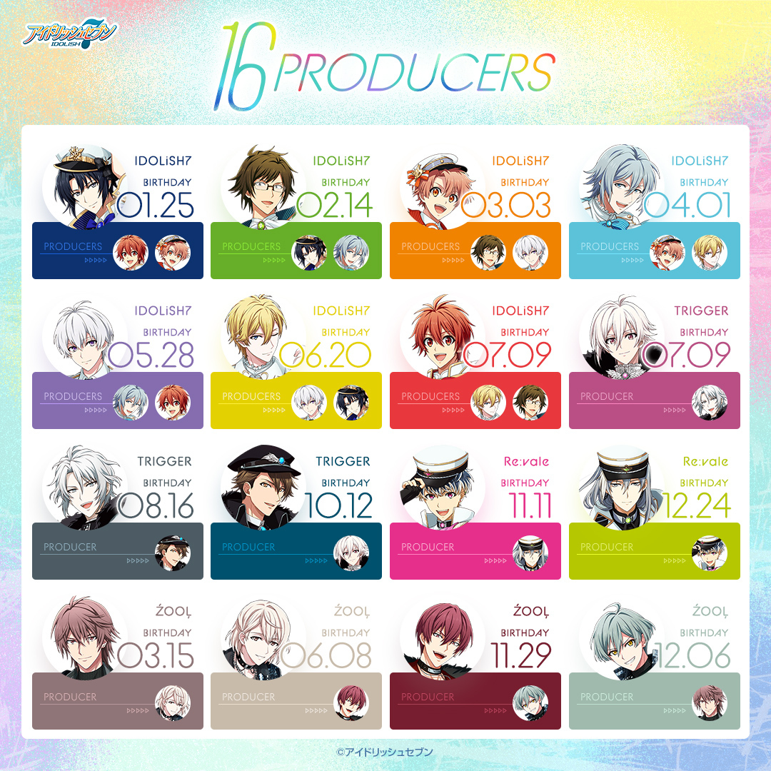 アイナナ アイドリッシュセブン 16PRODUCERS 缶バッジ 百