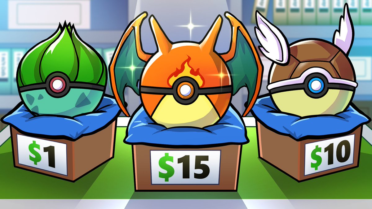 DobbsGaming's tweet photo. NEW video where @Vinny and I have $25 to buy starter Pokemon! Then we battle, watch here: https://t.co/VhoNRDVnoT https://t.co/UPEiHQeDTi