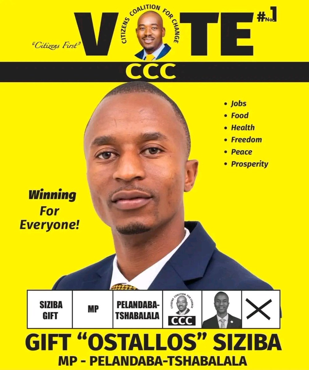 People from Sizinda, Tshabalala, Vulindlela, Number6, Phelandaba  and Kelvin Industrial areas here is your candidate
can we give our deputy spox 500 repost to reach to people in the above areas

REPOST