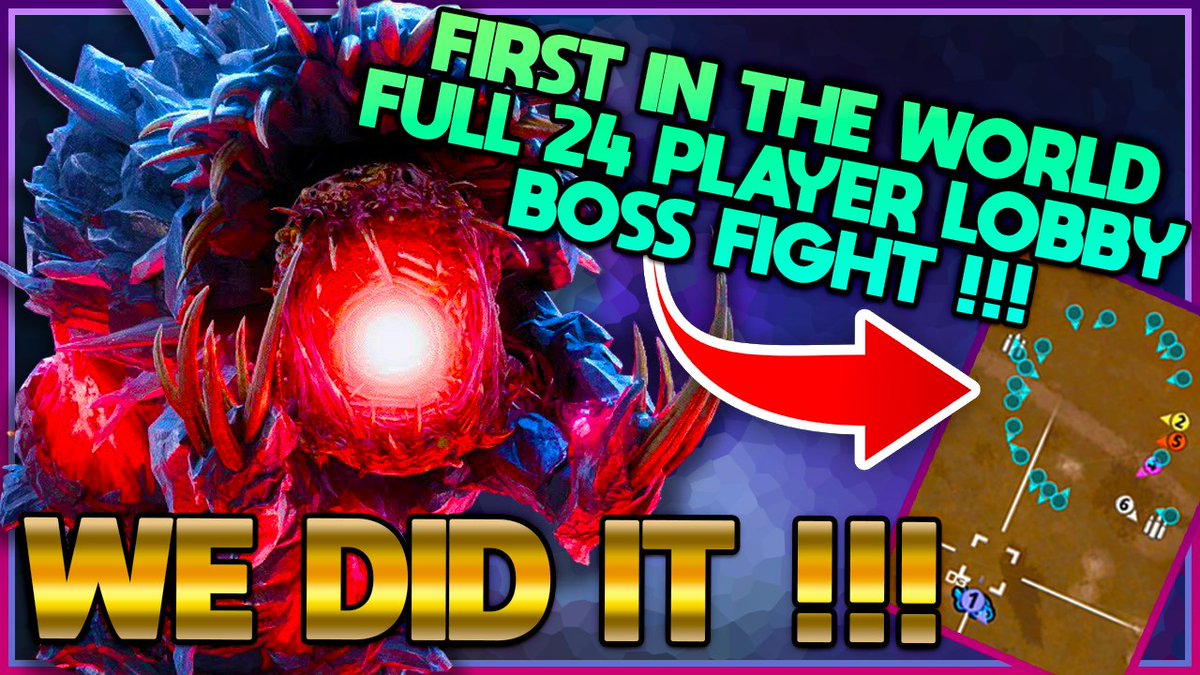 TAG_935's tweet image. Here ... We ... GO !!! First ever FULL LOBBY (24 Player) RED WORM BOSS FIGHT !!! youtu.be/FwCO1SuiGFE