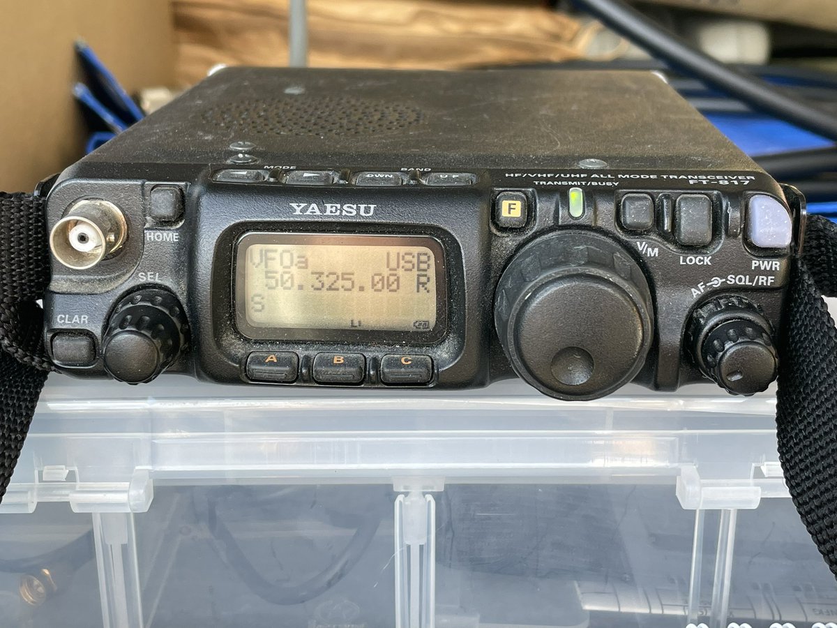 IC-705のバッテリーが死亡したので
817にスイッチ　＋　6mバンドQSY
#アマチュア無線
#FT817
#バッテリー無事死亡
#6mバンド
#寒い
#熊本県宇城市三角町移動
#熊本コンテスト