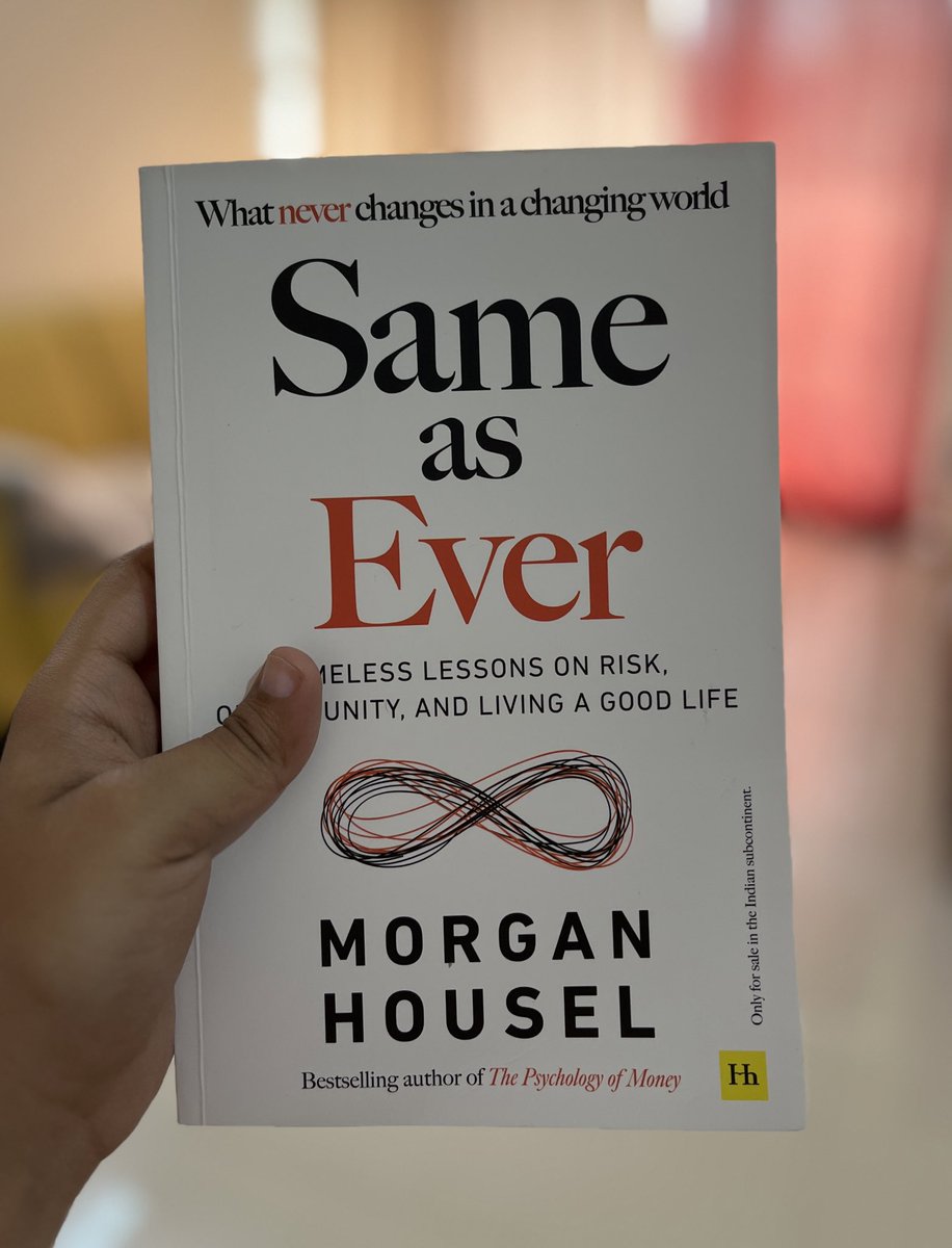 Sejal Sud (@sejalsud) on Twitter photo Here are my notes from the Chapter 1 of the book
“Same as Ever” by <a href="/morganhousel/">Morgan Housel</a>
These notes are based on my interpretation
A thread 🧵 Here are my notes from the Chapter 1 of the book
“Same as Ever” by <a href="/morganhousel/">Morgan Housel</a>
These notes are based on my interpretation
A thread 🧵