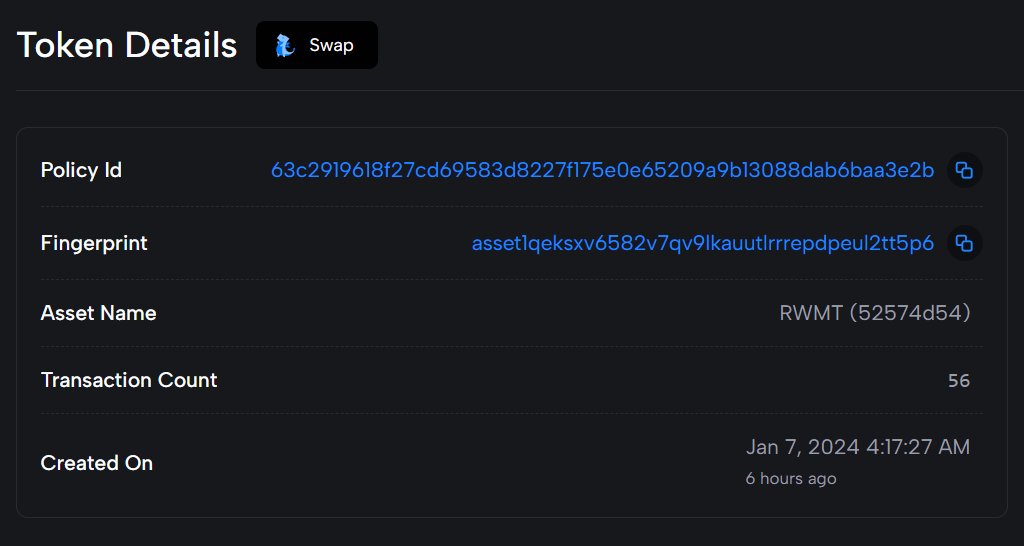 ⚠️ SCAM ALERT  ⚠️

We are aware of a fake $WMT coin that is being distributed from a suspicious contract, targeting WMT holders.

Please avoid interacting with this contract &amp; do not click any links👇

cardanoscan.io/tokenPolicy/63…

✅Always verify on official channels. 

Stay safe!