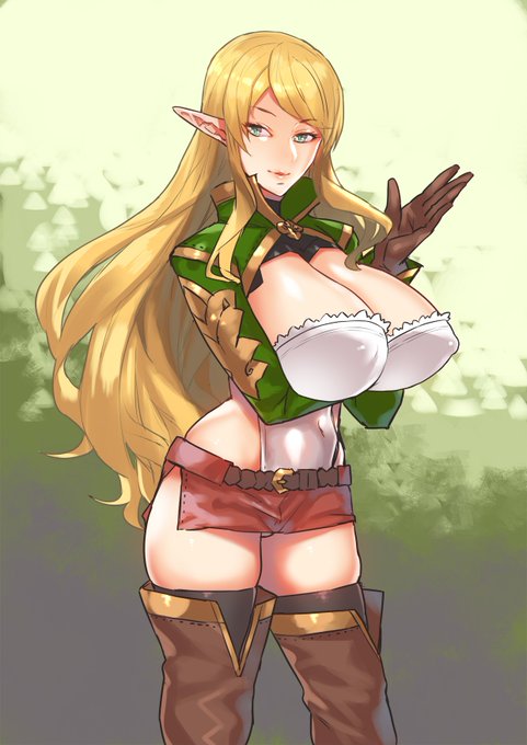 過去絵爆乳エルフ('ω`) 