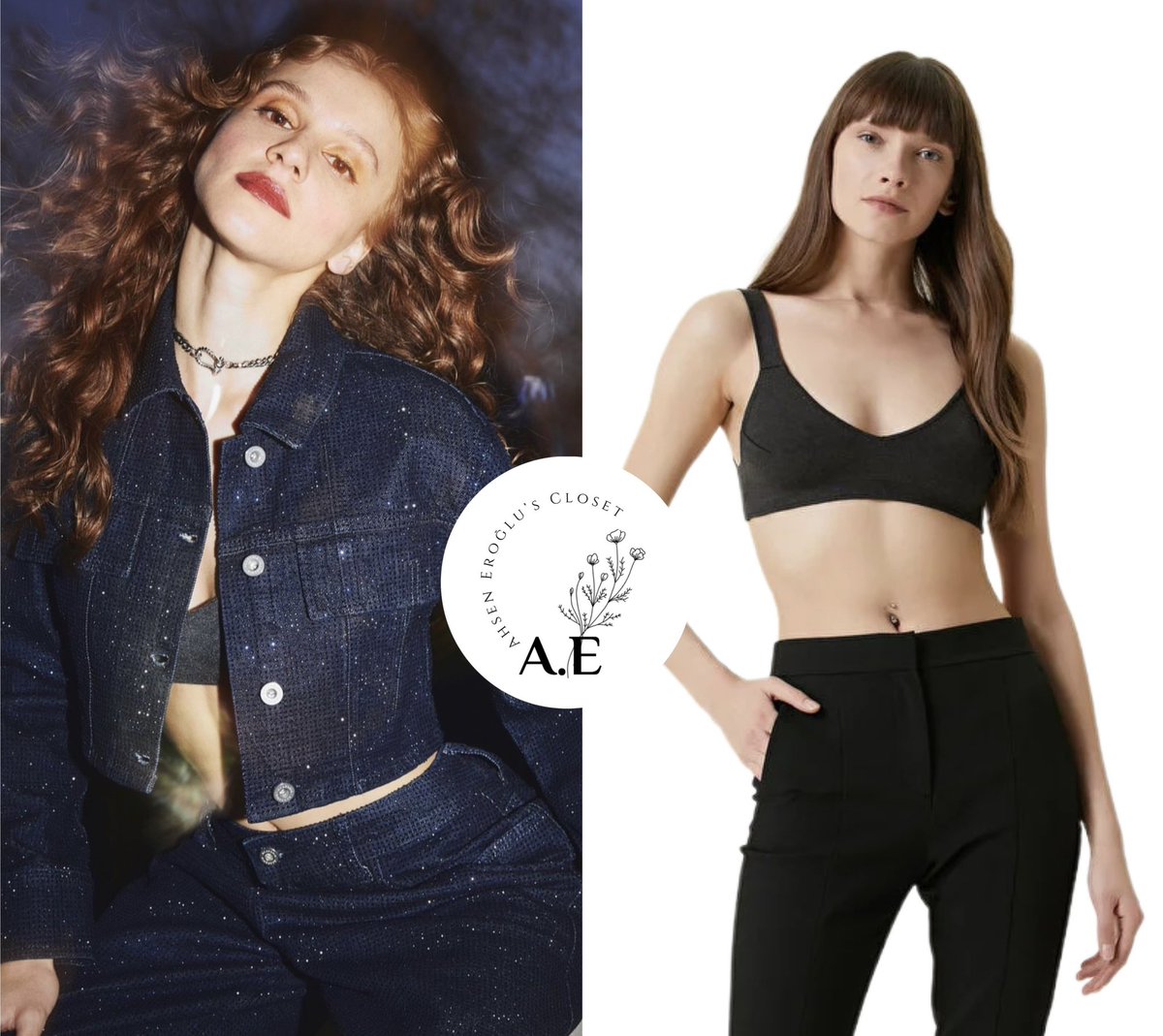 AhsenCloset's tweet photo. Ahsen X InStyle Magazine, January 2024 Issue 💙
——
In this shot Ahsen stuns in a full Academia Ensemble - their Navy Blue Crop Jeans Jacket (₺7,450) &amp; Wide Leg Jeans (₺7,950) which were paired with the brand’s Anthracite Knitwear Bustier (₺2,699).

#ahseneroğlu https://t.co/T23O04xeMc
