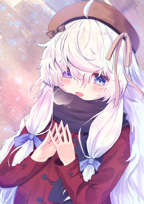 いけさん作のラムニル・メリークランドちゃん描かせていただきました～!もこもこふわふわ女の子、とても好きです 