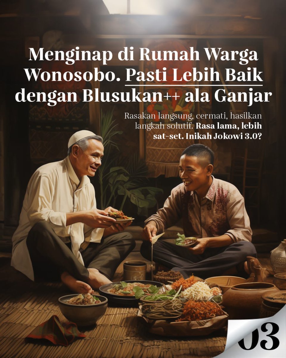 Blusukan ala Ganjar Pranowo lebih ngena di hati malahan soalnya selain nginep beliau juga mengajak masyarakat setempat buat rembugan bareng😃

#GanjarMahfud2024
#GanjarMahfudM3nang
#GanjarMahfudM3nangDebat
#GPMMD3