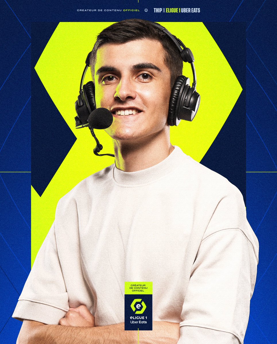 ThipOff's tweet image. Nouvelle année, nouveau rôle ! 🎥⚽️🎮

C'est reparti pour une nouvelle saison de @eLigue1UberEats avec de nouvelles missions puisque je deviens "Créateur de Contenu Officiel" pour la compétition👀

Trop hâte de vous proposer du contenu autour de la compétition sur les réseaux 🖐️