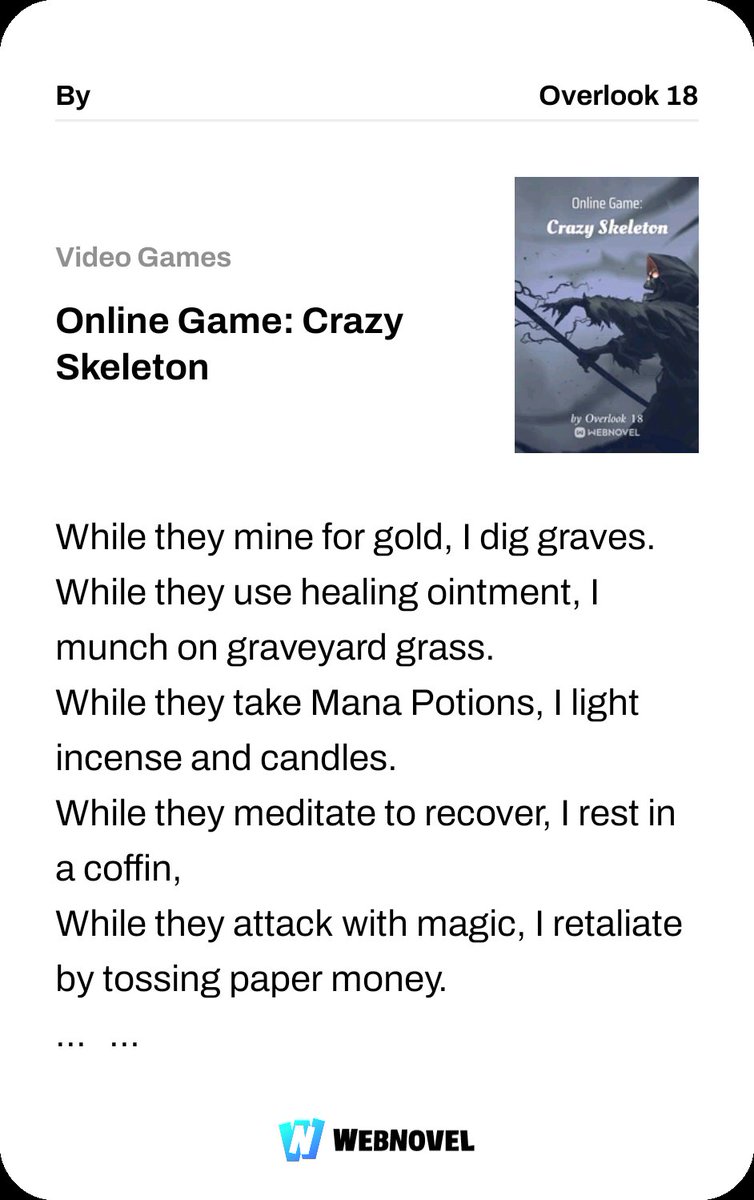 I'm reading Online Game: Crazy Skeleton and highly recommend it! Join me in reading it! wbnv.in/a/00i9ou7