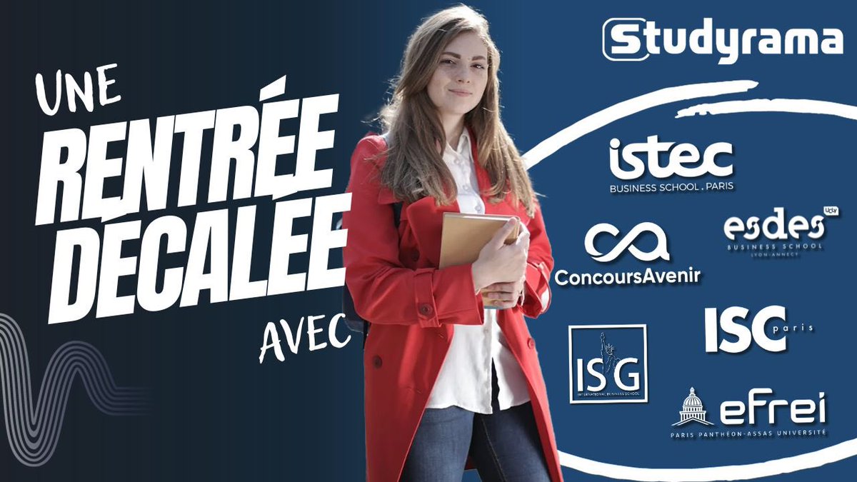 En bac +1 actuellement, se réorienter dans une grande école en janvier ou fevrier c’est encore possible à @esdes_BS @IPAGBS @groupe_iscparis @ISTEC_Paris @Efrei_Paris @ConcoursAvenir @ISG cutt.ly/7wHn6VUQ