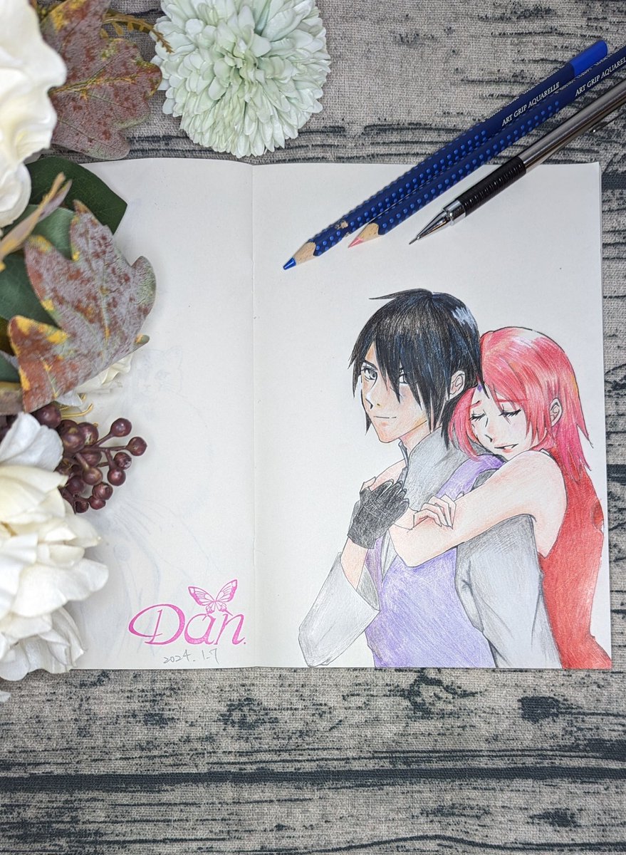 dan_doodleart's tweet photo. My favorite CP 👍👍👍
新的一年還是要多畫他們！

#sakura #sasuke #sasusaku #uchiha #うちはサスケ #うちはサクラ #fanart #サスサク #うちは一家 #春野サクラ https://t.co/5MX4JXL05N