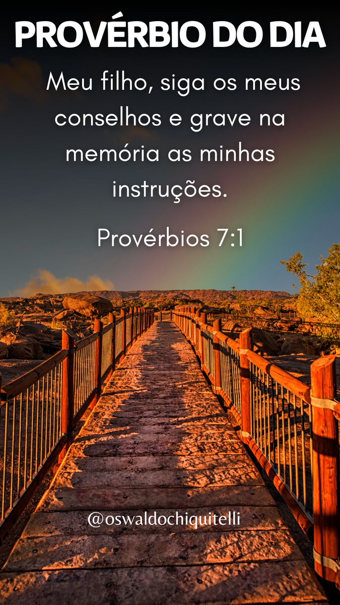 rededevocional's tweet photo. 📖 Filho, lembre do que eu digo e nunca esqueça os meus conselhos. Provérbios 7:1 👇🏻

https://t.co/og13SUV4HB

✅  #versículo #versículododia #leiaabiblia #bíblia #devocional #provérbios #proverbiododia #livrodeprovérbios #proverbios7 #dia07 #janeiro2024 https://t.co/8Jpg9Usn2n