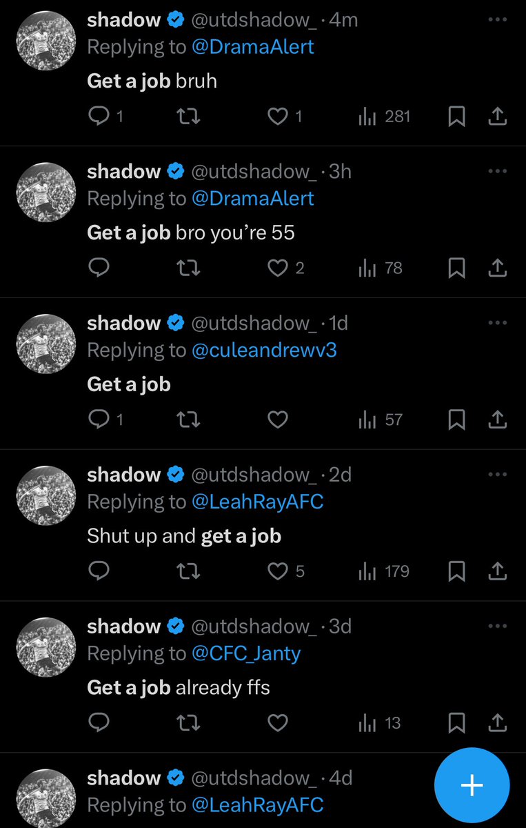 DramaAlert's tweet photo. @utdshadow_ “Get a job” 🤓 https://t.co/c8KBFHDBeM