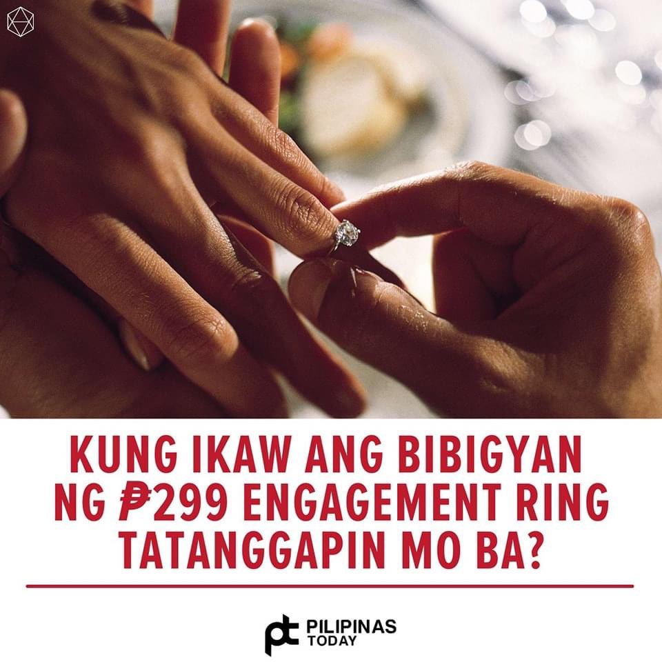 acemaguate's tweet photo. What’s your take on the P299.00 engagement ring issue?🤔 https://t.co/woFBTPtlKh