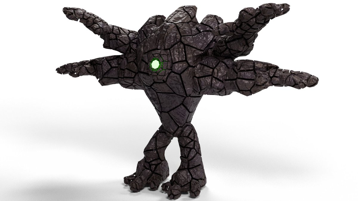 etruscis's tweet photo. Rock Monster modeled in blender, textured in substance painter. What do yall think? breeze1939 #thisissubstance #gamedev #3d #3dart #blender #RobloxDev #ROBLOX #work #etsy #studio #game #monster #RobloxUGCLimited #robloxugc https://t.co/cQjpkdCESG
