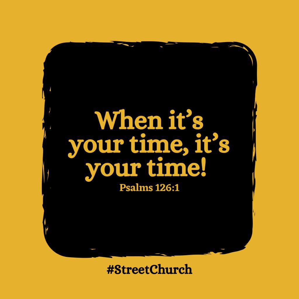 streetchurchh's tweet photo. When God blow your whistle, whether you tie wrapper or you dey sleep, u go play the match! Because when God say na your time then nothing fit stop am. 

Even wetin sopos make you look one kain go be the thing wey people go dey use favour you! 

Your time don reach! https://t.co/KLLxktKhKN