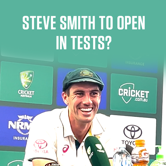 Steve Smith as a Test opener?   Here's what Cummins thinks 😅 📹 Credits: Twitter/ESPNcricinfo
