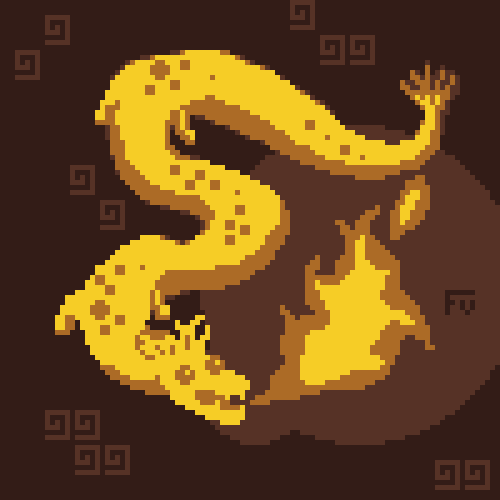 F4talVortex's tweet photo. quick lil drag for @Pixel_Dailies ๐
#YearofTheDragon #pixelart #pixel_dailies #rustgold8 https://t.co/VD3ADu593q