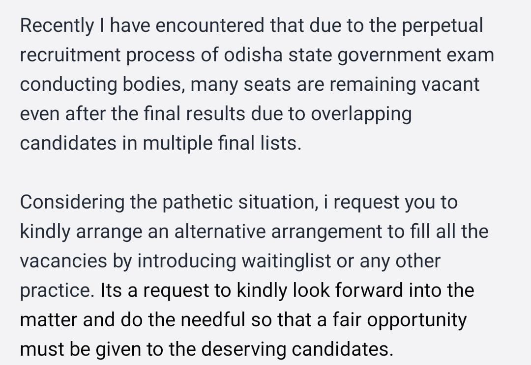 srikanthkonda11's tweet photo. Plz introduce waiting list for all recruitment examinations. https://t.co/p2ZonBkIuC