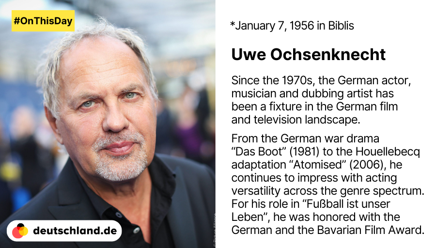 ger_trends's tweet photo. #OnThisDay in #Germany
In 1956, Uwe Ochsenknecht was born.
The charismatic actor is not only an indispensable luminary of #GermanFilm, he has also passed on his artistic talent to his 4 children, who are also in the music and film business.
#BOTD #UweOchsenknecht #GermanActor https://t.co/OSXgjbUSE1