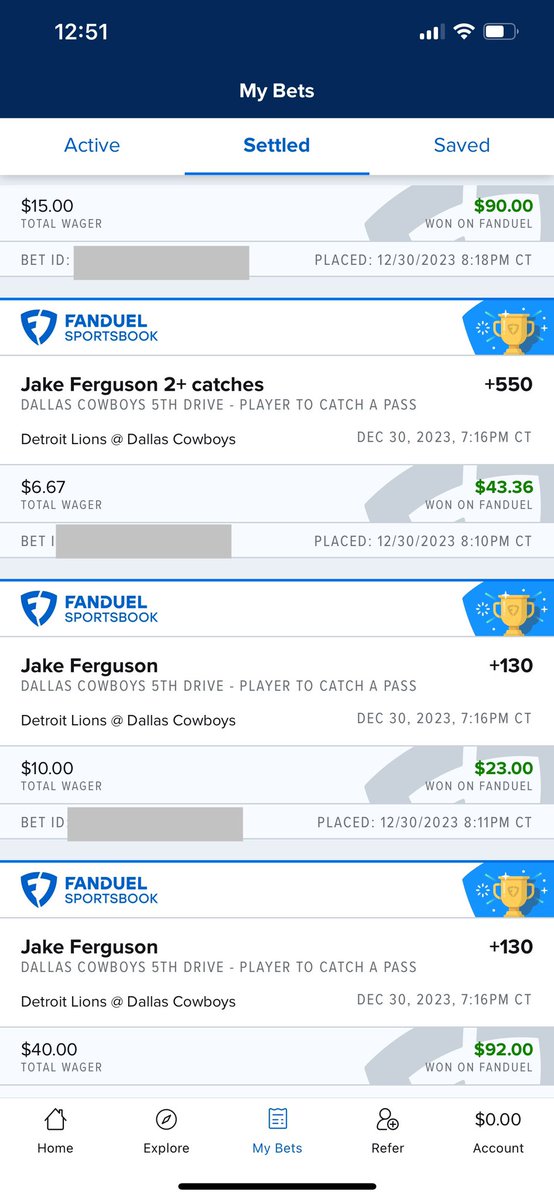 ChromeBets's tweet photo. Jake Ferguson month. Over $1000 in profit on Ferguson wagers in December. https://t.co/0342UGMRYL
