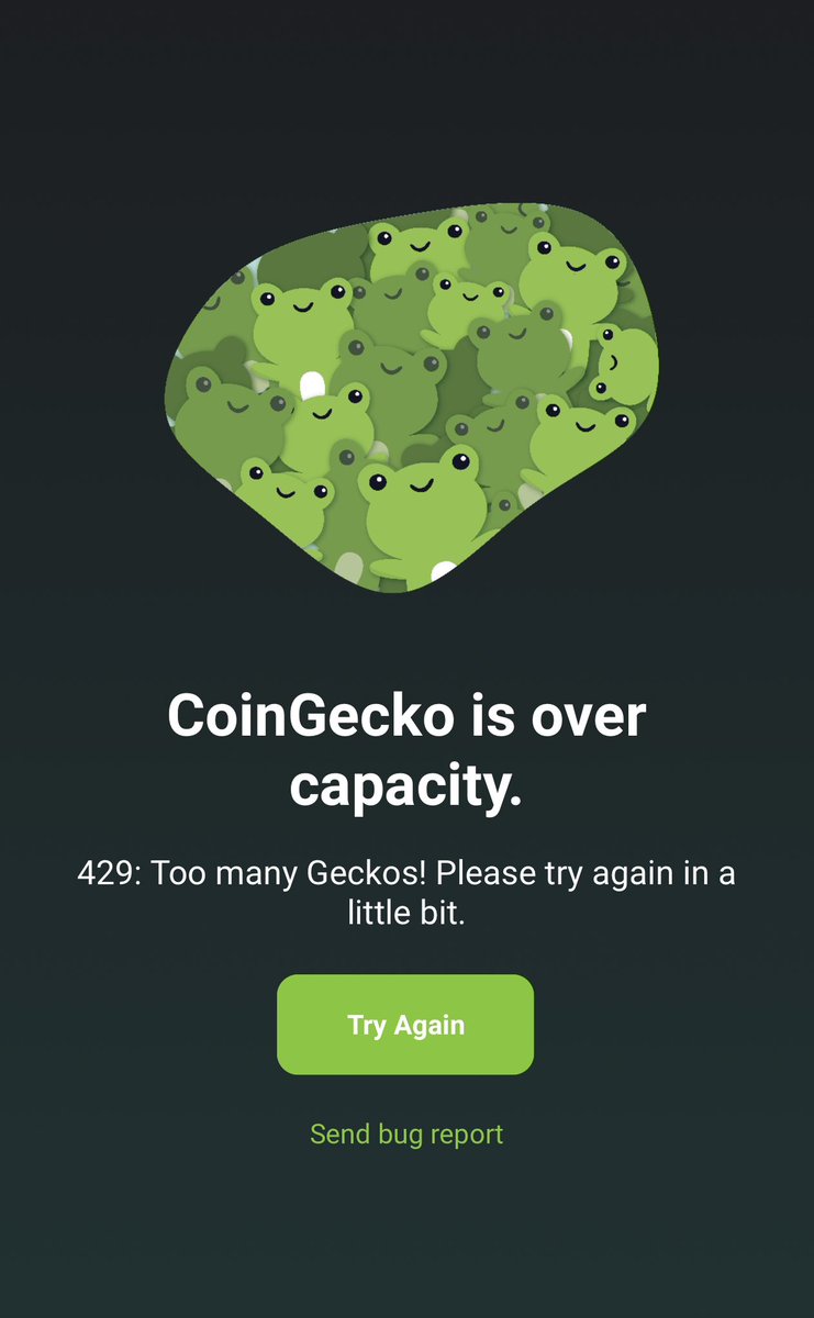 LukeACEdwards's tweet photo. @coingecko  
This seems to be more common recently. More traffic = bullish https://t.co/MDT80HedG3