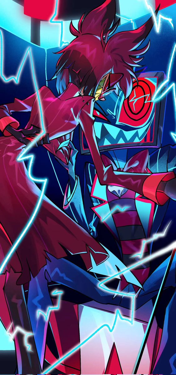 Smile, my dear.
You know you're never fully dressed without one.
#HazbinHotel
#HazbinHotelAlastor 
#HazbinHotelVox