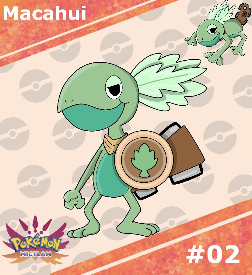 PokeMictlan's tweet photo. Este es “Macahui” la forma evolucionada de Macu🌿
Recuerda que en nuestro tiktok tienes la historia y el origen de este fuerte Pokémon.🇲🇽🍃
#Pokemon #pokemonmictlan #pokemictlan https://t.co/7cUcRWi7yv