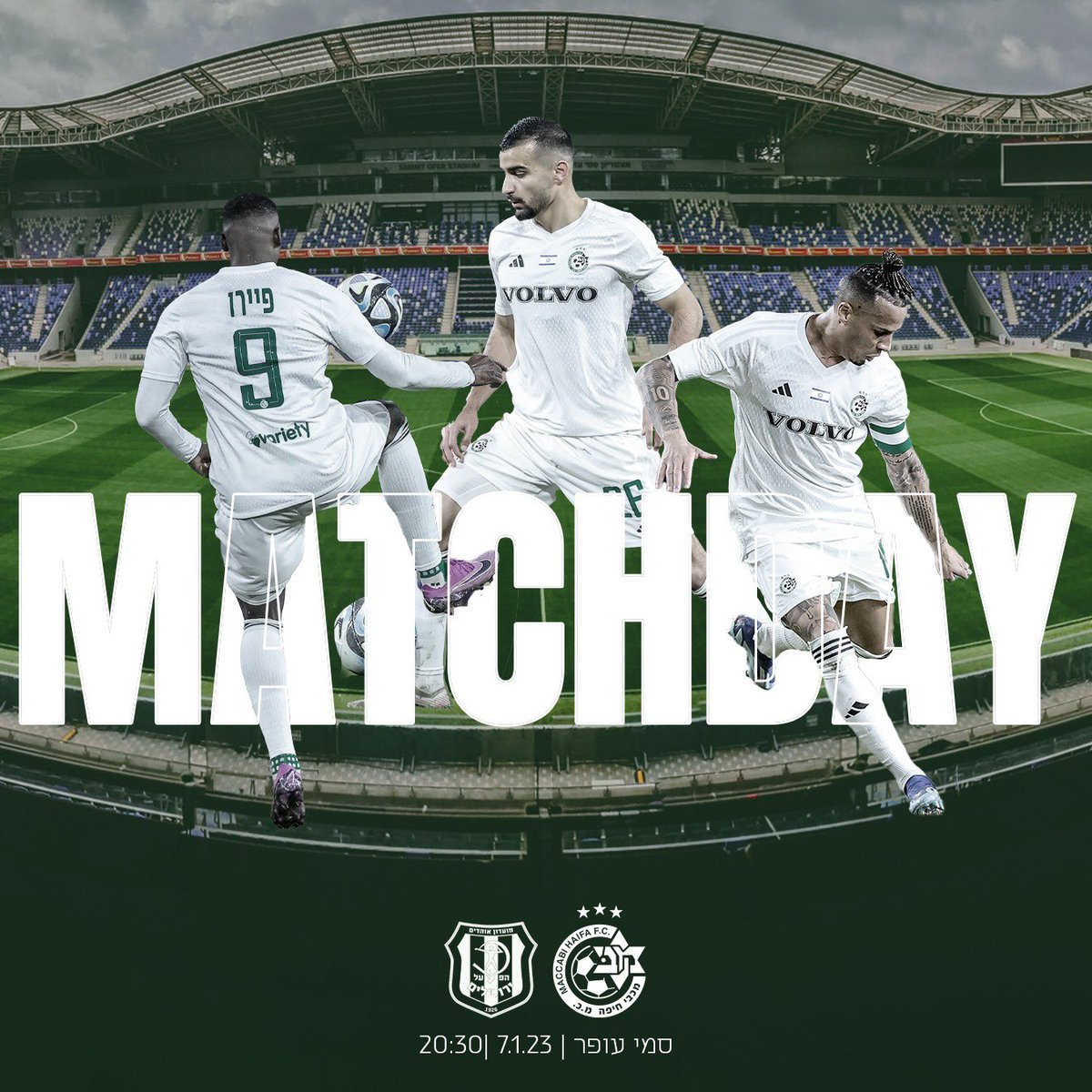 mhfootballclub's tweet photo. It’s MATCHDAY 🟢⚪️
#יאללהמכבי #MACHJM #maccabi https://t.co/O8XG4EU0dl