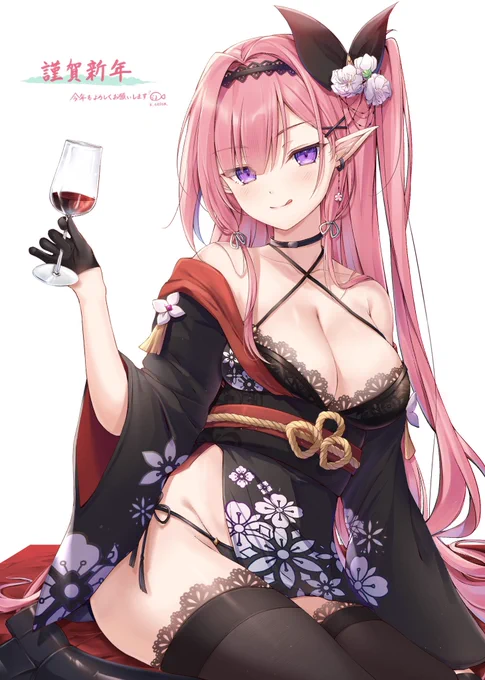 書き初めエルフ 