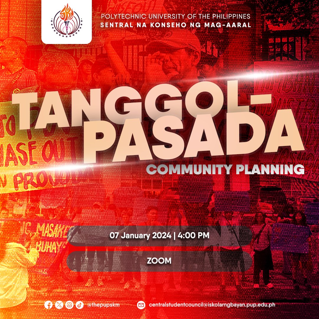 thepupskm's tweet photo. ISKOLAR NG BAYAN, KABUHAYAN NG MAMAMAYAN, IPAGLABAN!
Maaaring mag-send ng personal na mensahe sa aming Facebook page para sa Zoom credentials.
#SupportTanggolPasada
#NoToJeepneyPhaseout
#NoToPUVModernizationProgram https://t.co/J7aYosPMjK