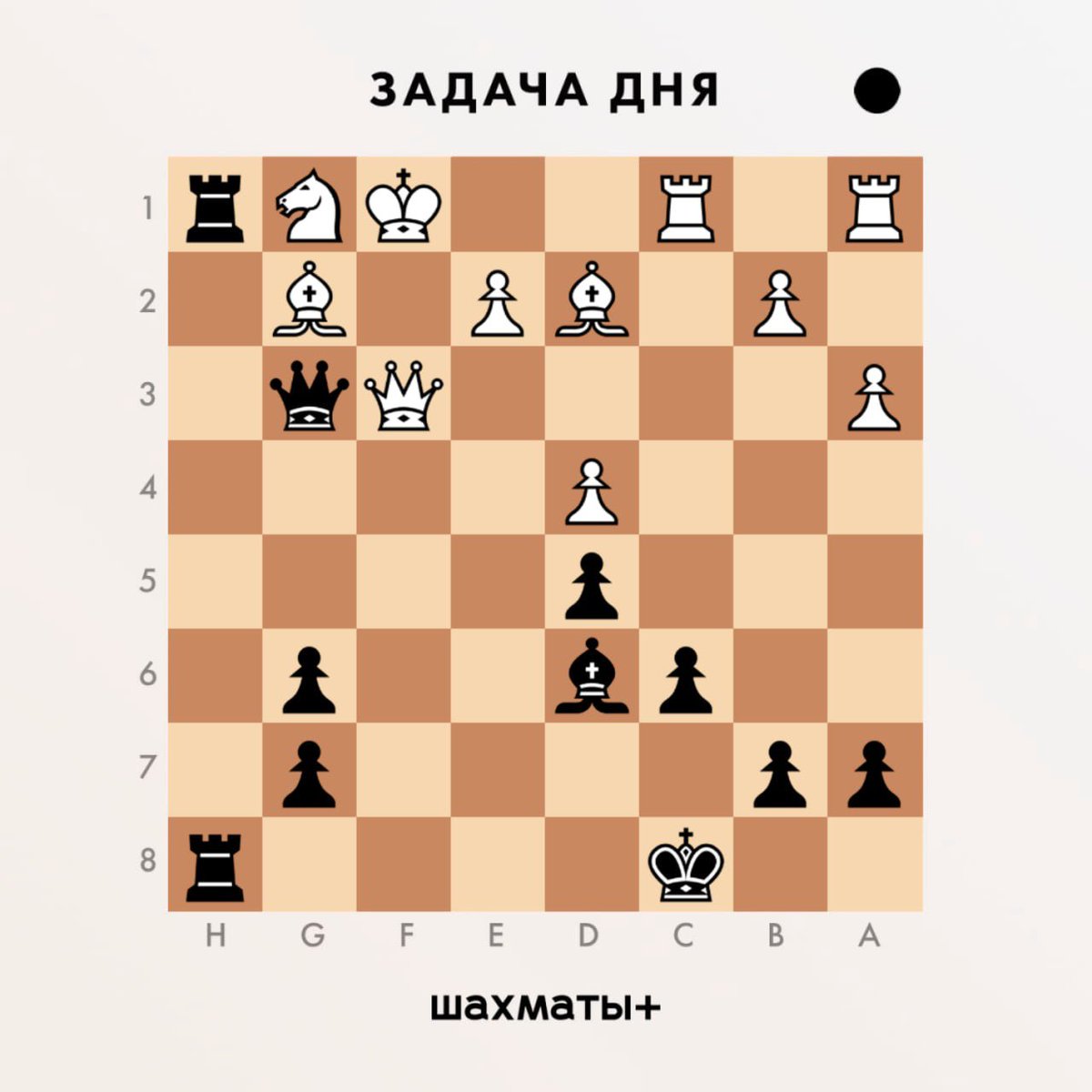 Ход чёрных, мат в 3 хода