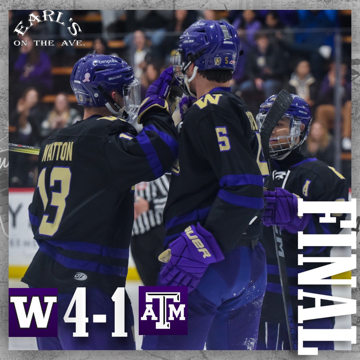 Final! 

Dubs up in Aggieland

#huskyhockey | #Resilient