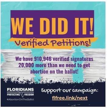 ecdbc_'s tweet photo. Women’s Reproductive Healthcare will be on the ballot in Florida in 2024!!!

Thanks to everyone who signed &amp; gathered petitions to make this happen!!! https://t.co/sM3NimnfVU
