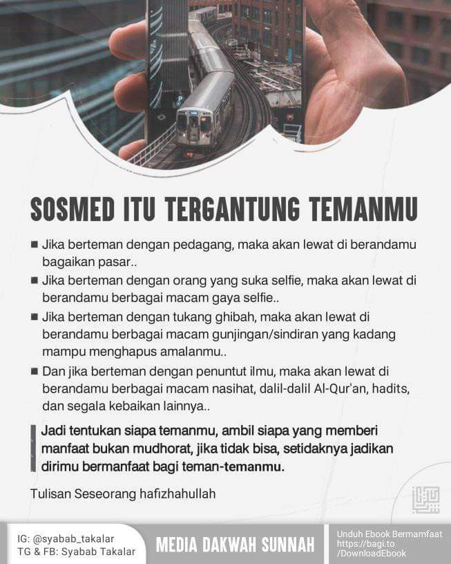 fotodakwah's tweet photo. Sosmed itu tergantung temanmu https://t.co/k8zcuUlUyC