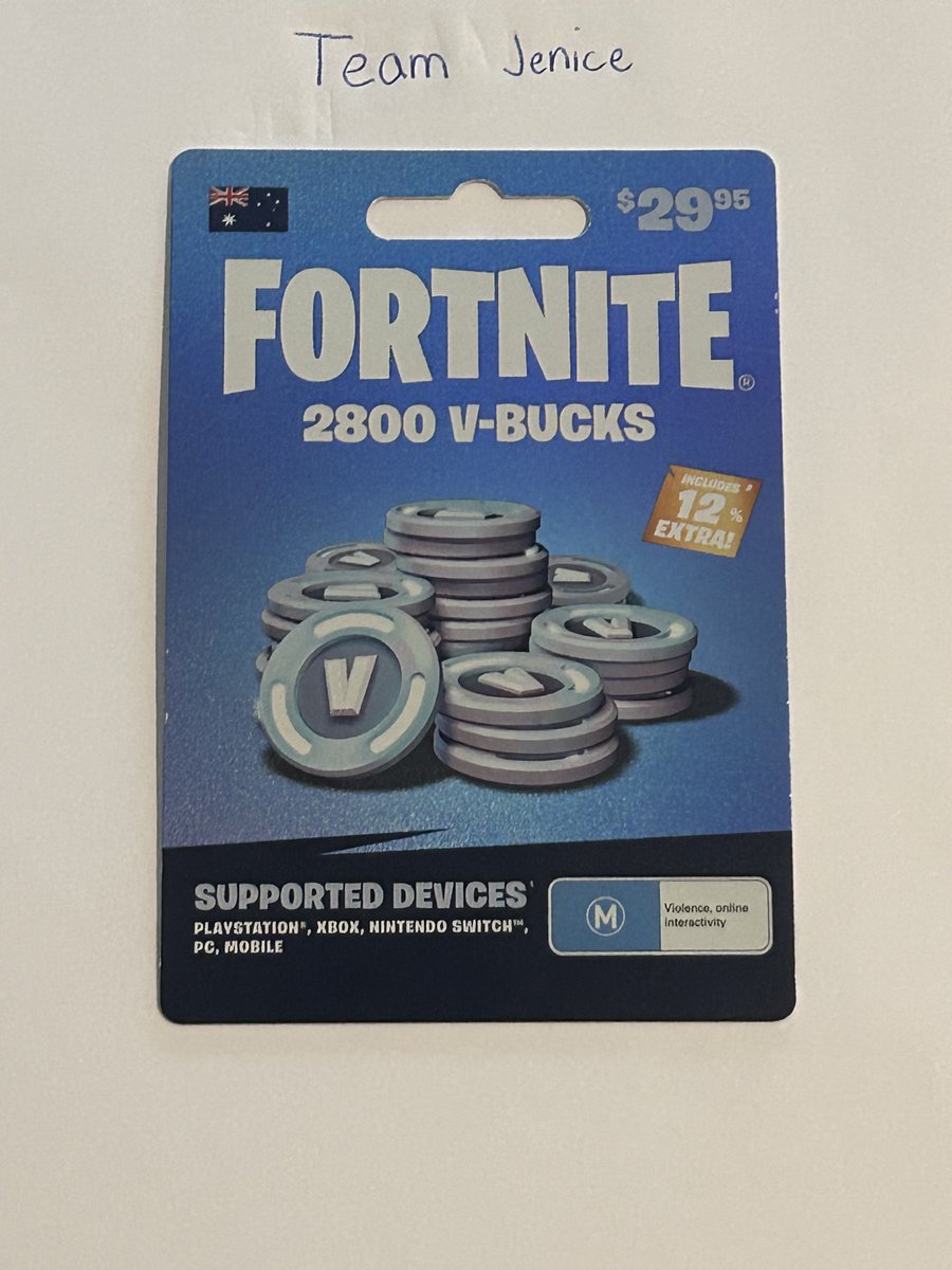 JeniceEsports's tweet photo. 2800 VBUCK GIVEAWAY! 🎉

How to enter:  

Follow: @JeniceEsports
Like❤️
Retweet🔁
Reply Done (In comments)✅ https://t.co/tZ1taWkusT