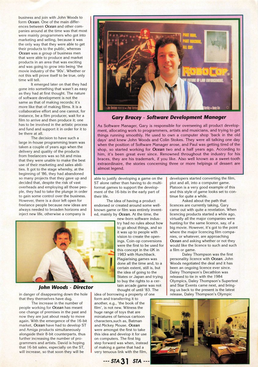 MarkRJones1970's tweet photo. Article on #OceanSoftware - #STAction magazine Jan 1989 part 2 #RetroGaming #AtariST https://t.co/Op3OL2AFQn