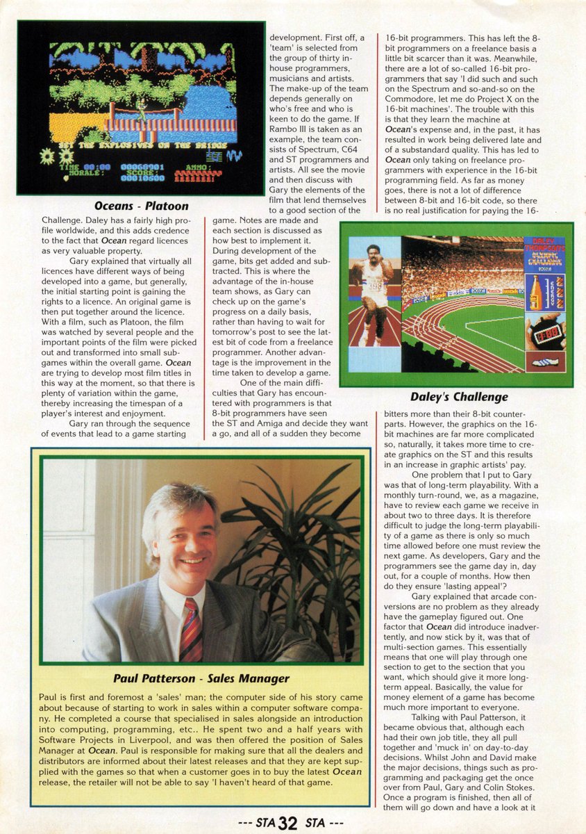 MarkRJones1970's tweet photo. Article on #OceanSoftware - #STAction magazine Jan 1989 part 3 #RetroGaming #AtariST https://t.co/ij7K9xI7oV