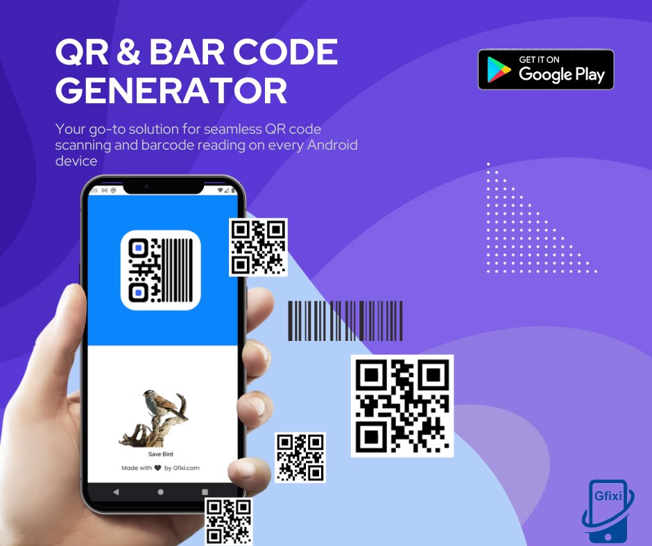 gfixiapps's tweet photo. Unleash the Power of QR &amp; Barcode Technology with Our Free, Safe, and Easy-to-Use Scanner App! Your go-to solution for seamless QR code scanning and barcode reading on every Android device. 

Download now and simplify your digital experience! https://t.co/KZER8ZrXHa