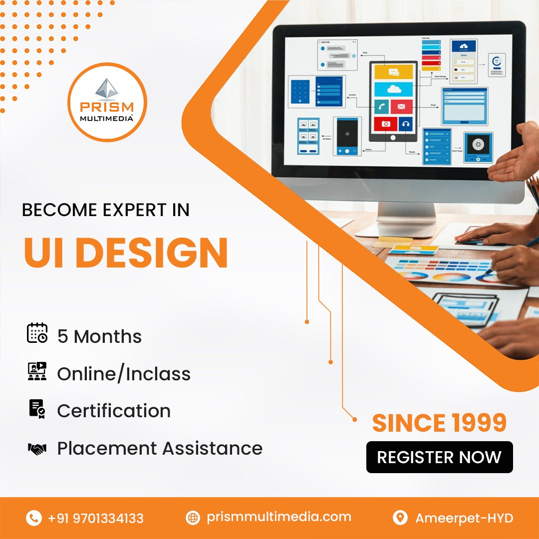 prismmultimedia's tweet image. 🕒 Duration: 5 Months
📅 Starting from 8th January
🏆 Industry Recognized Certification
🤝 Placement Assistance Provided
📞 Contact us at 9701334133 for more details
#UIDesignCourse #PrismMultimedia #LearnUI #DesignSkills #CareerOpportunities #Certification #PlacementAssistance