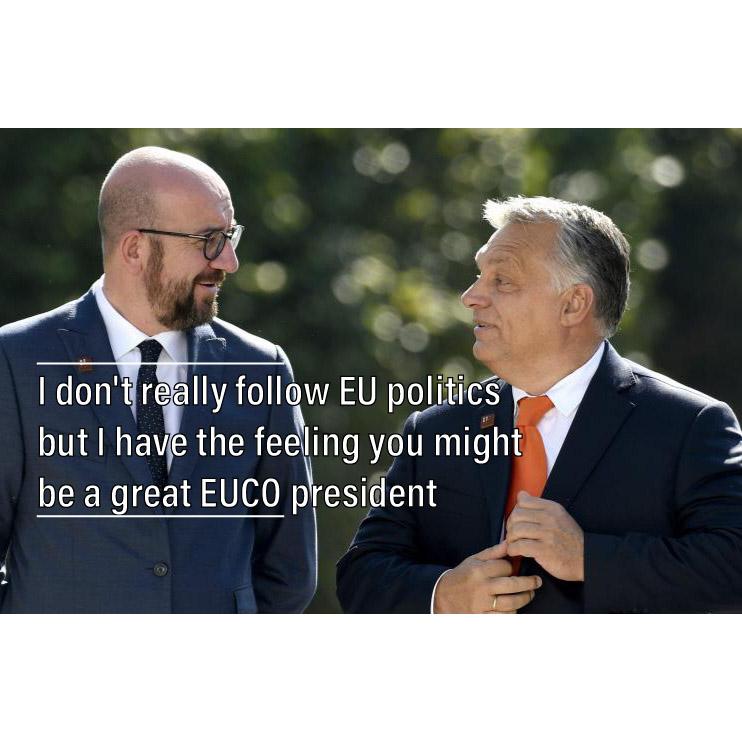 meme_ec's tweet photo. EU Bubble: "Sofagate was the dumbest thing ever"
Charles Michel: "Hold my Chouffe" https://t.co/4QVK0jaKIN