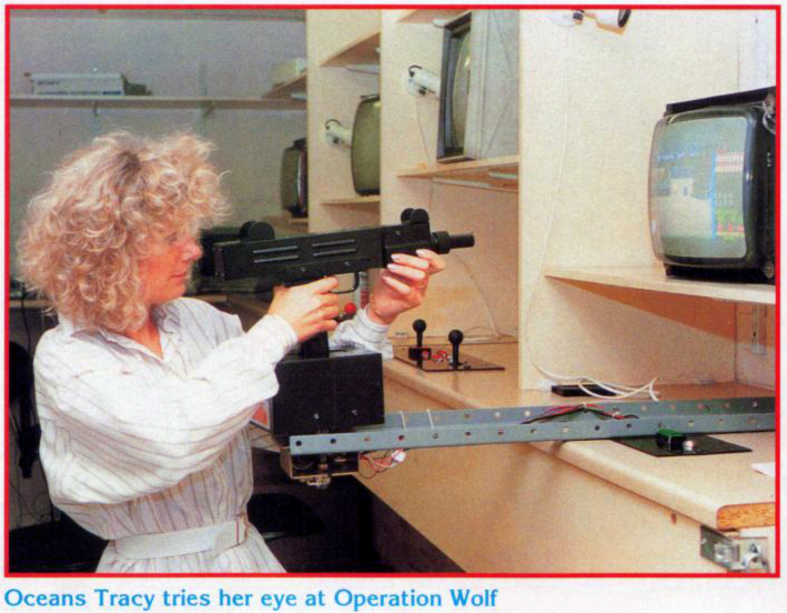 MarkRJones1970's tweet photo. Article on #OceanSoftware - #STAction magazine Jan 1989 part 4. The last photo is of Tracey Crooke playing #OperationWolf in Arcade Alley from the Aug 1988 issue, which I found by accident! #RetroGaming #AtariST https://t.co/Z4IhOIkmLE