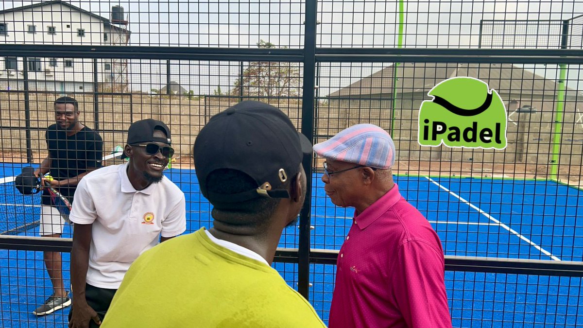 IpadelTennis's tweet photo. Yesterday, Oba Dr. Adebayo Faforiji visited our tennis courts and played for almost 30 minutes.

Check out the videos 🎥 showcasing his performance and his views on the game. ⬇️ https://t.co/JhxdQUWAZX