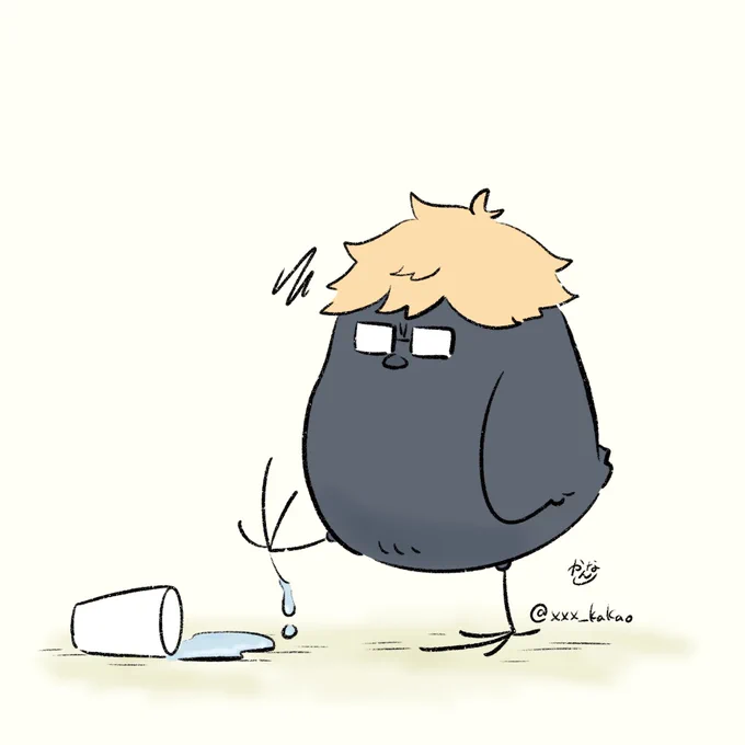 誰かがお水こぼしてたみたい#ハイキュー 