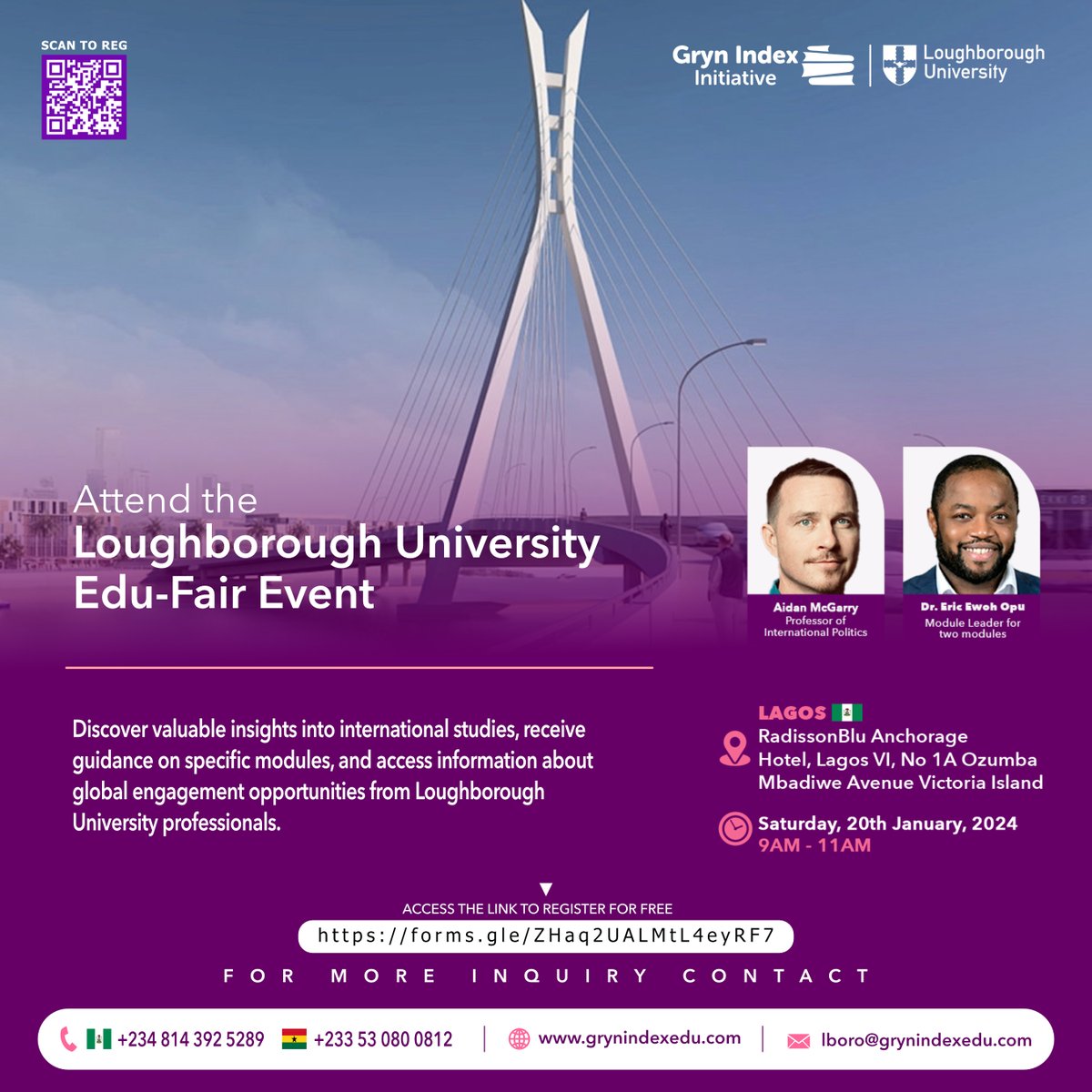 grynindex_'s tweet photo. Don't miss the opportunity to attend the Loughborough University Edufair Event happening in Lagos Nigeria.

Connect with esteemed professionals from Loughborough University. 

For more information, contact +234 814 392 5289, +
233 53 080 0812
lboro@grynindexedu.com
#GodofDebbie https://t.co/EQF66RBUPk