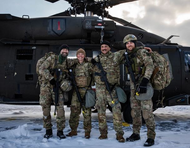 NATO Soldiers compete in European Best Medic Competition
U.S. Soldiers and Czech Republic Army soldiers pose in front of a UH-60 Black Hawk after completion of the European Best Medic Competition (EBMC) at Grafenwoehr, Germany recently. (Photo by Spc. Williiam Kuang)